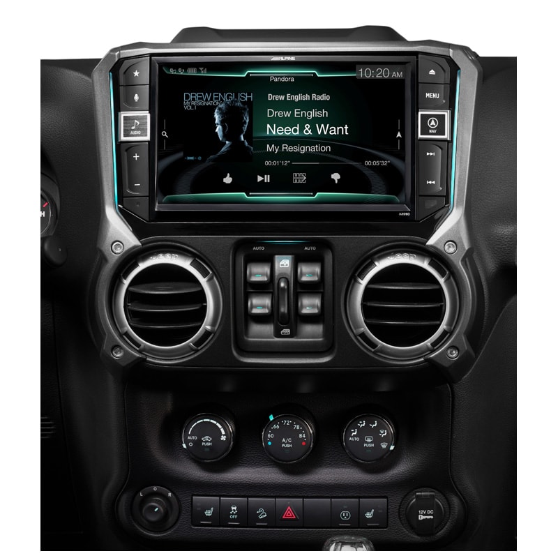 Alpine Restyle 9" Touch Screen All-Weather Dash System for 2011-17 Jeep Wrangler with Apple CarPlay & Android Auto (X209-WRA)