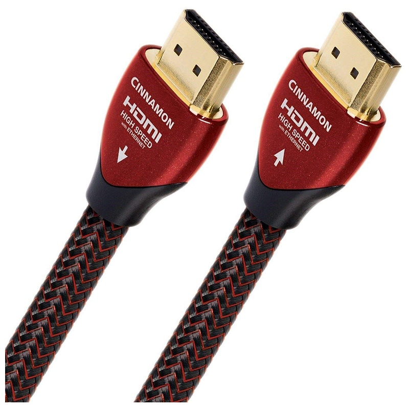 AudioQuest - 2 meter Cinnamon Premium 4K Ultra HD HDMI Cable - Black/Red (HDMICINNMN02)