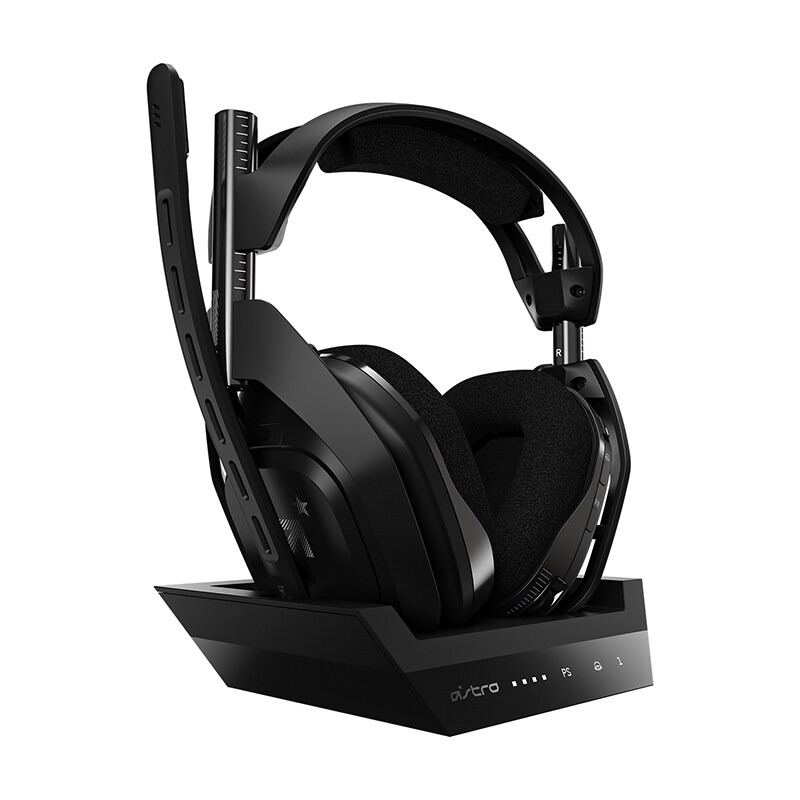 Astro Gaming A50 Wireless Stereo Headset + Base Station for PS5 & PS4/PC (Black/Silver) (939-001673)