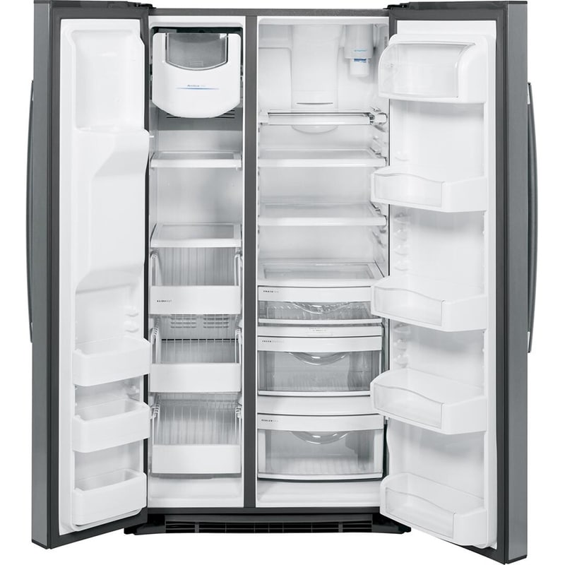 GE Profile 36 in. 25.3 cu. ft. Side-by-Side Refrigerator with External ...