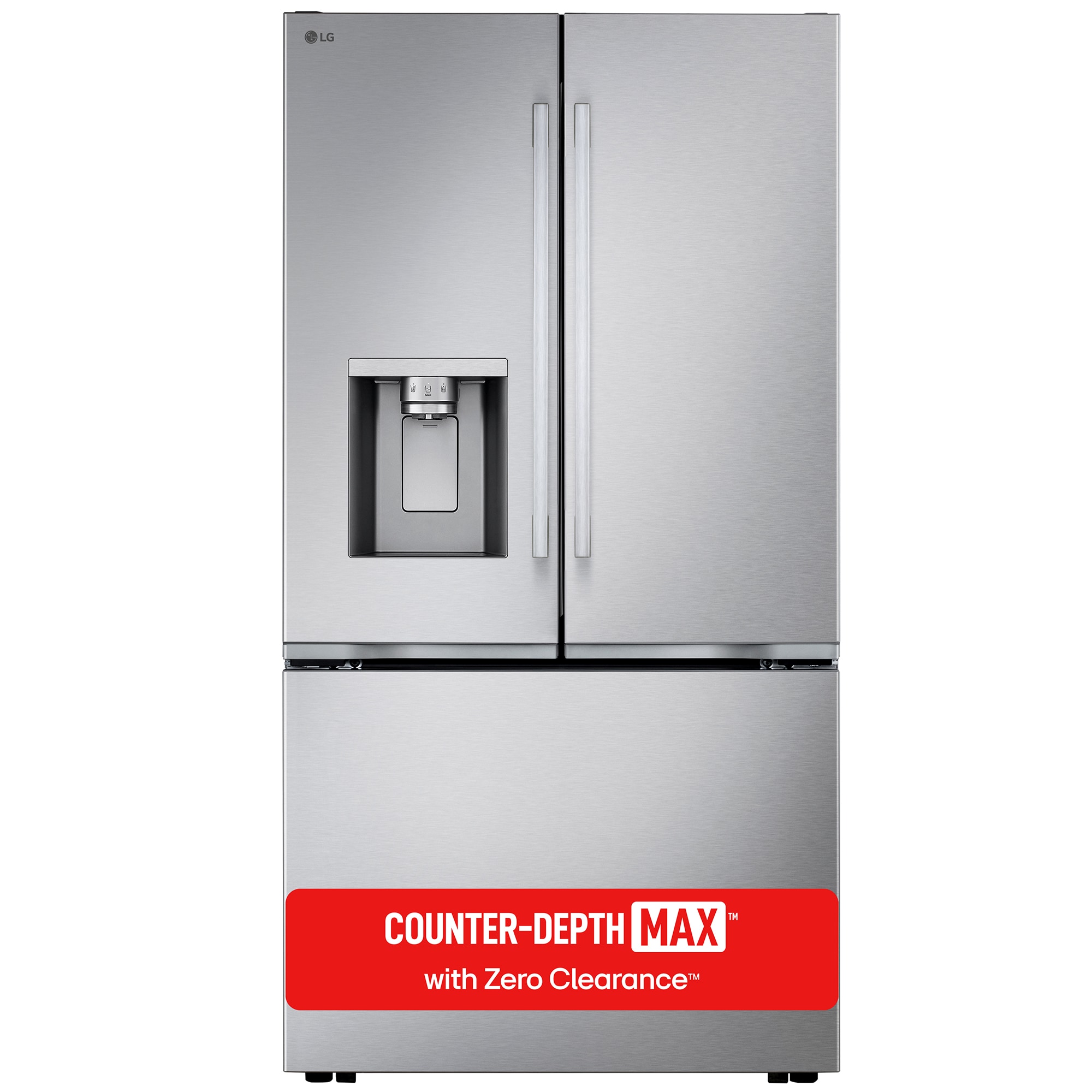 LG 36 in. 23.7 cu. ft. Smart Counter Depth French Door Refrigerator ...