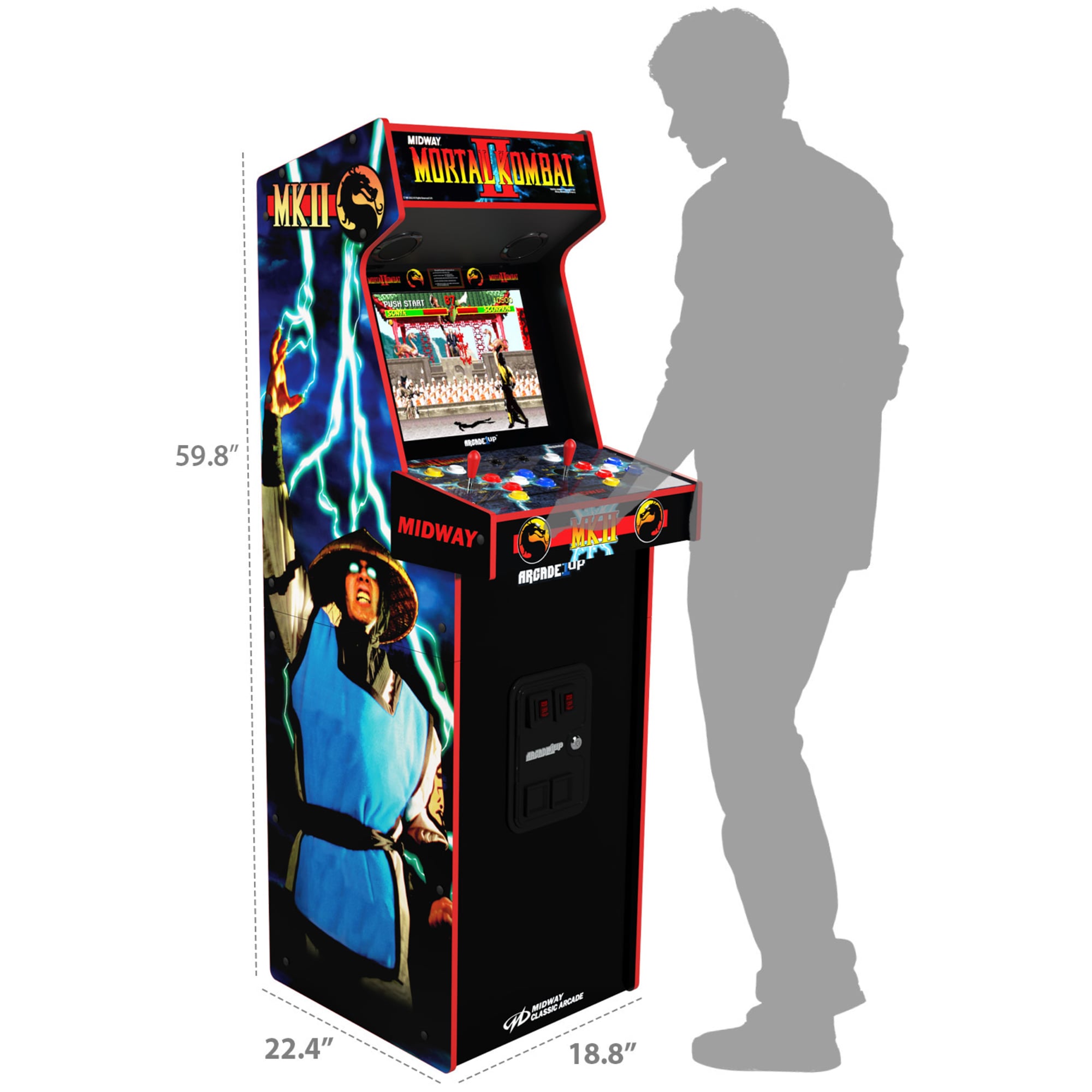 Arcade1up Mortal Kombat II Deluxe Arcade Game | P.C. Richard & Son