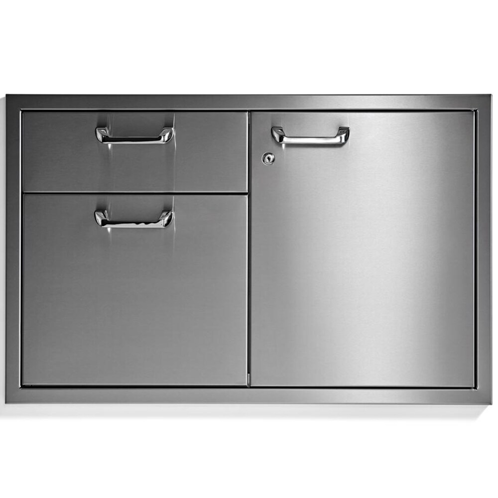 Lynx 36 Inch Double Drawer and Access Door Storage System - Stainless Steel (LSA36)