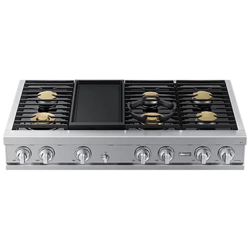 Dacor Transitional 48 in. 6-Burner Smart Natural Gas Rangetop with ...