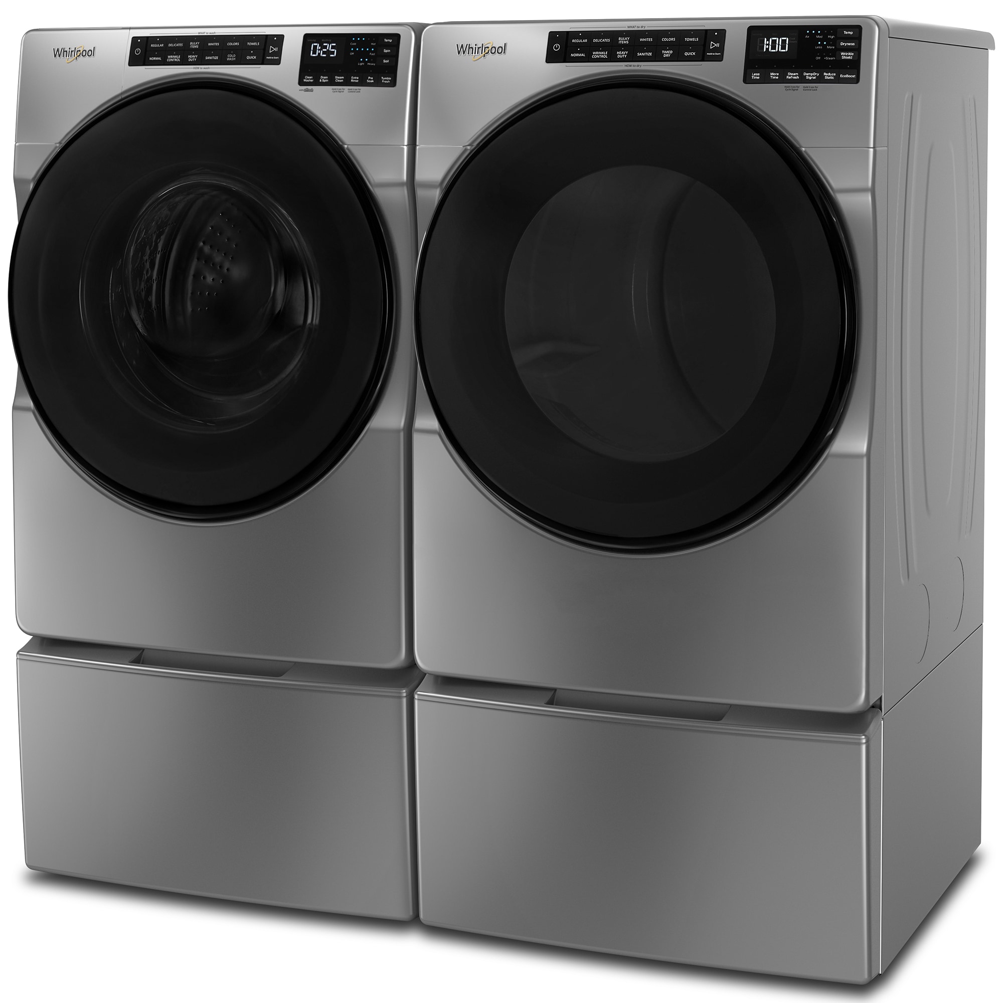 Whirlpool 27 in. 5.0 cu. ft. Stackable Front Load Washer with Sanitize ...