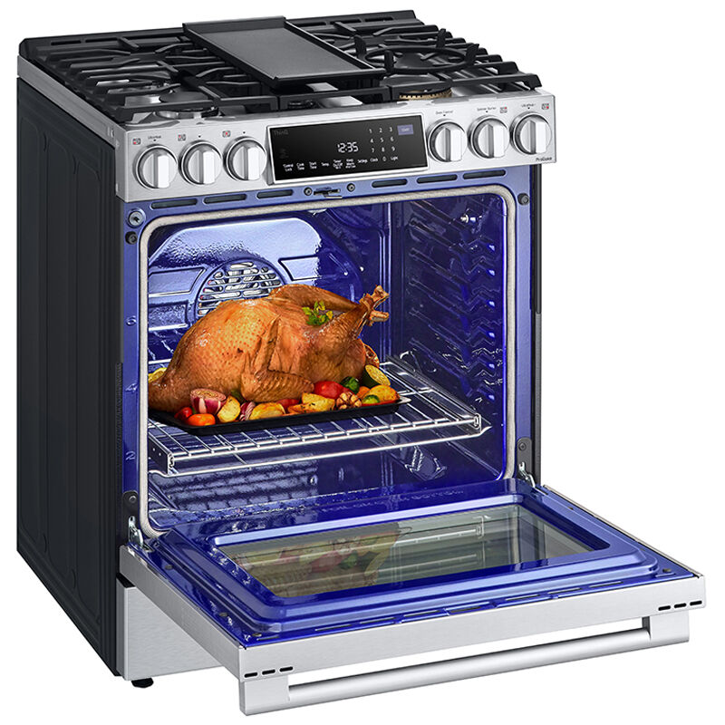 LG Studio InstaView 30 in. 6.3 cu. ft. Smart Air Fry Convection Oven ...