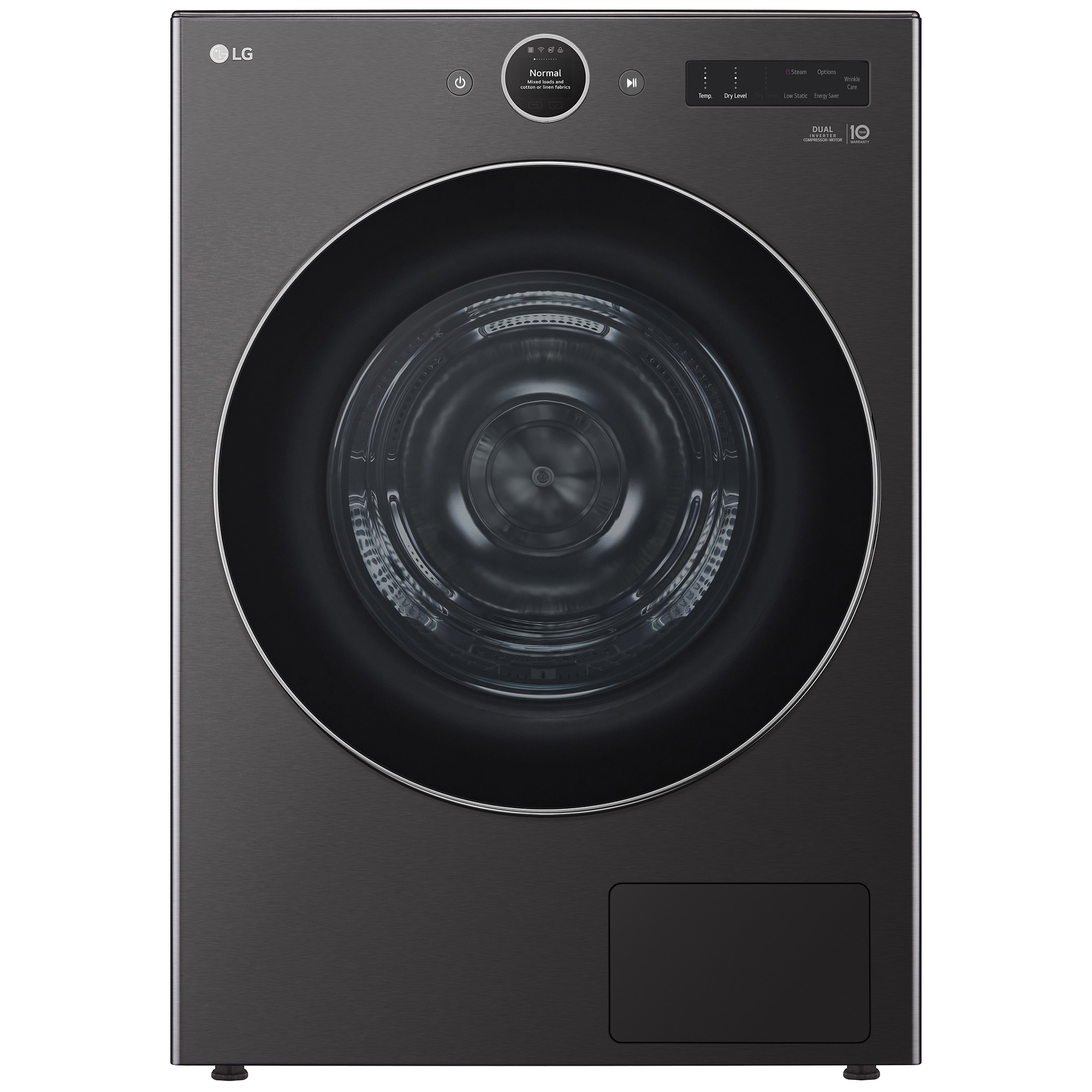 LG 27 in. 7.8 cu. ft. Smart Stackable Electric Dryer with Dual Inverter ...