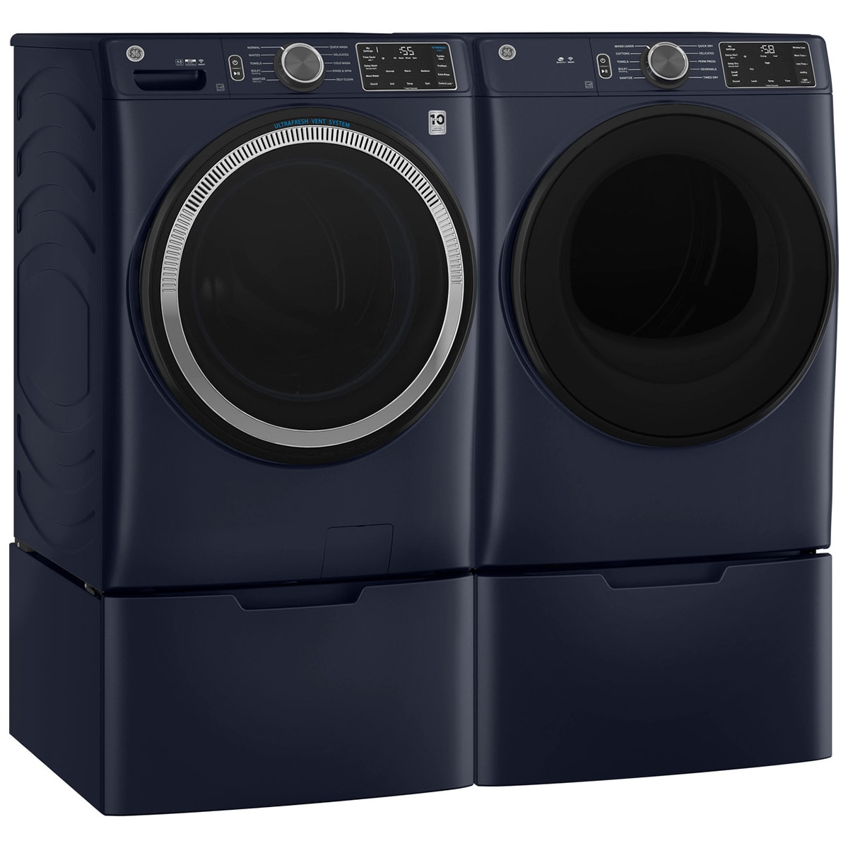 Ge 28 In. 4.8 Cu. Ft. Smart Stackable Front Load Washer With Ultrafresh 