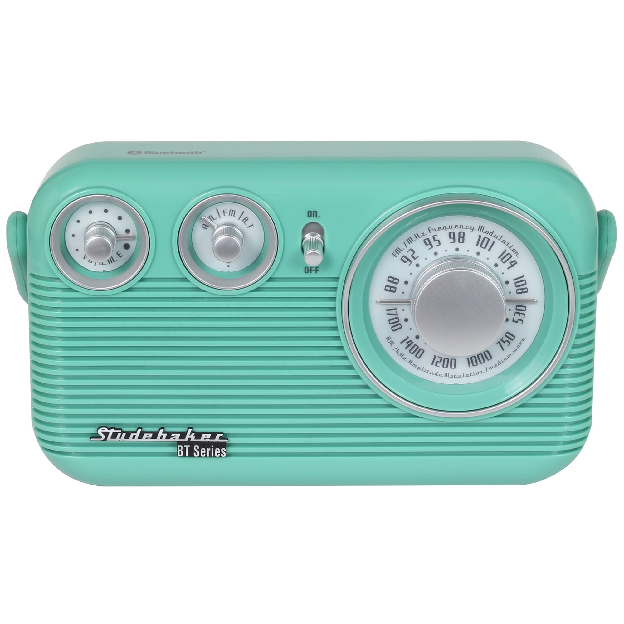 Studebaker Retro Portable AM/FM Radio - Teal | P.C. Richard & Son