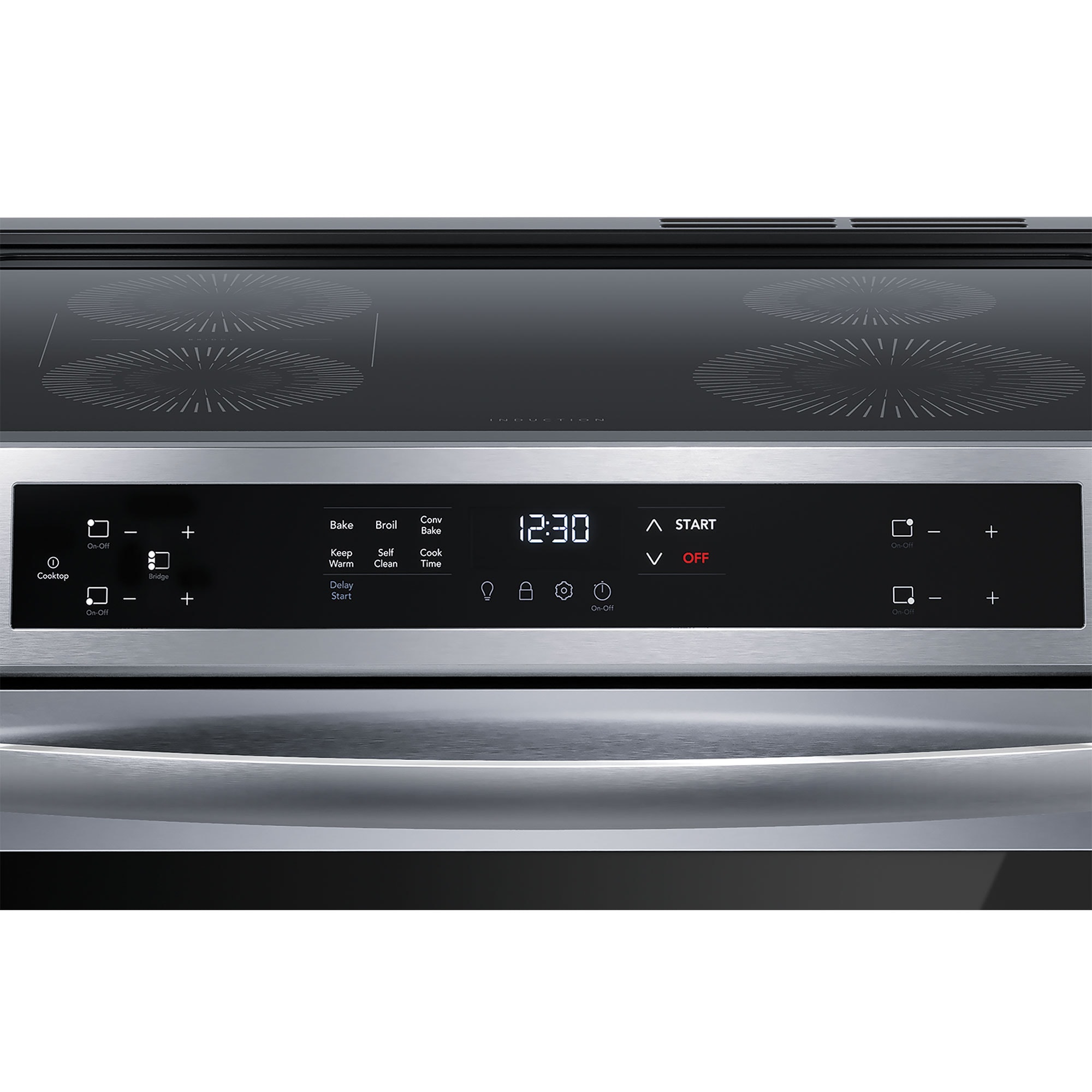 Frigidaire 30 in. 5.3 cu. ft. Standard Convection Electric Range with 4 Induction Burners - Stainless Steel, , hires