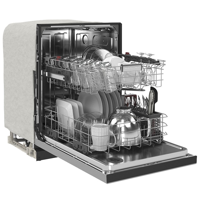 KitchenAid 24 in. Built-In Dishwasher with Front Control , 47 dBA Sound ...