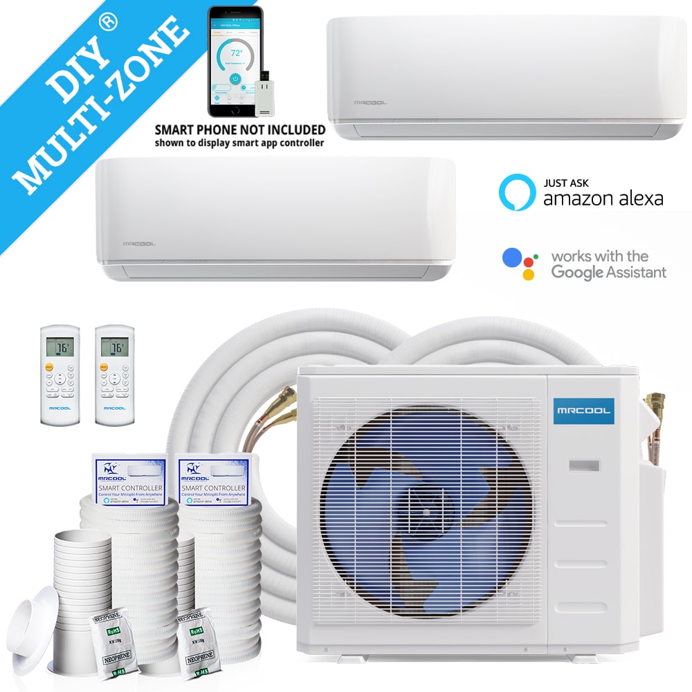 Mrcool 4th Gen Diy 18,000 Btu 230v Dual-zone Smart Ductless Mini-split 