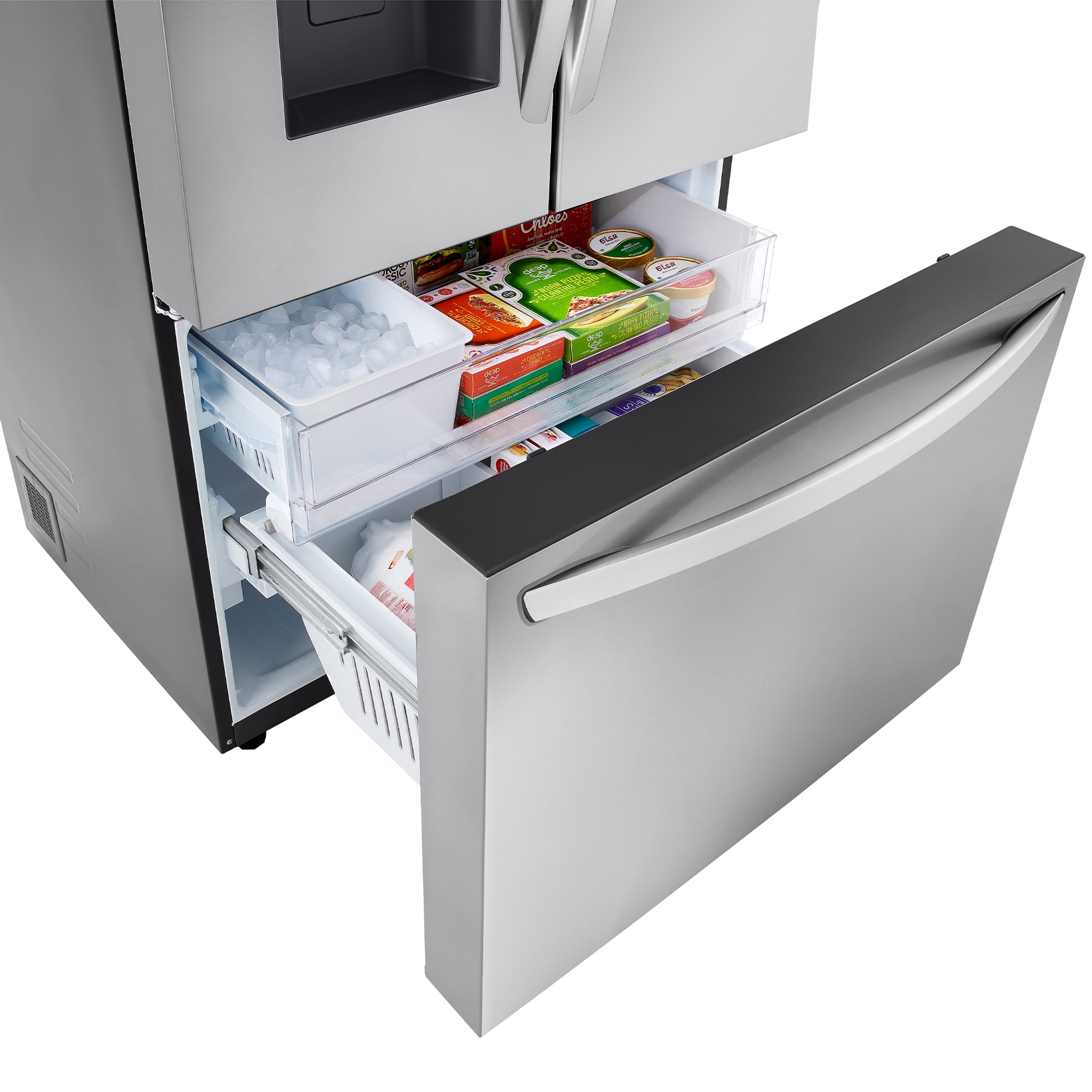 LG 36 in. 30.7 cu. ft. Smart French Door Refrigerator with Ice & Water ...