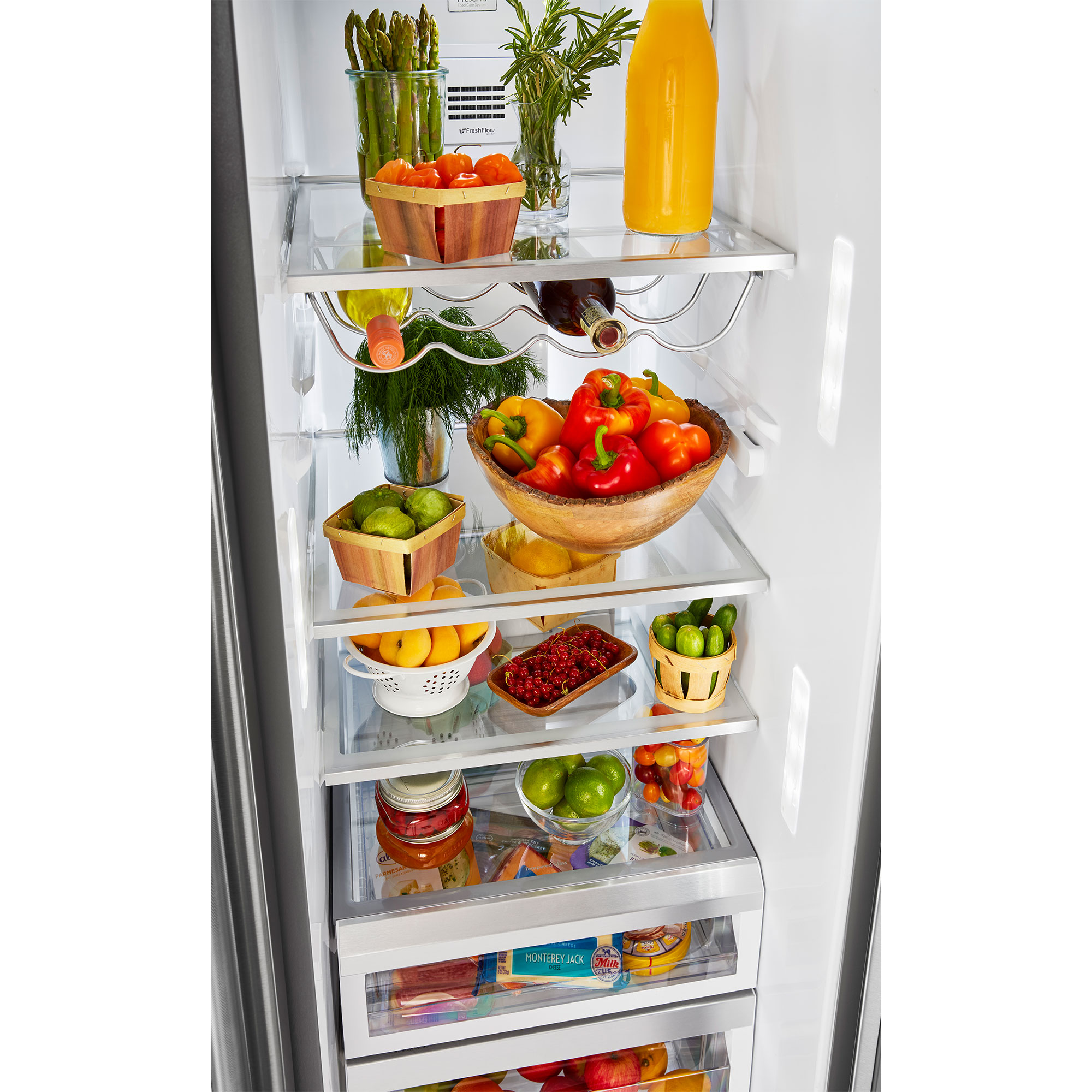 KitchenAid 36 In. 24.8 Cu. Ft. Side-by-Side Refrigerator With External ...