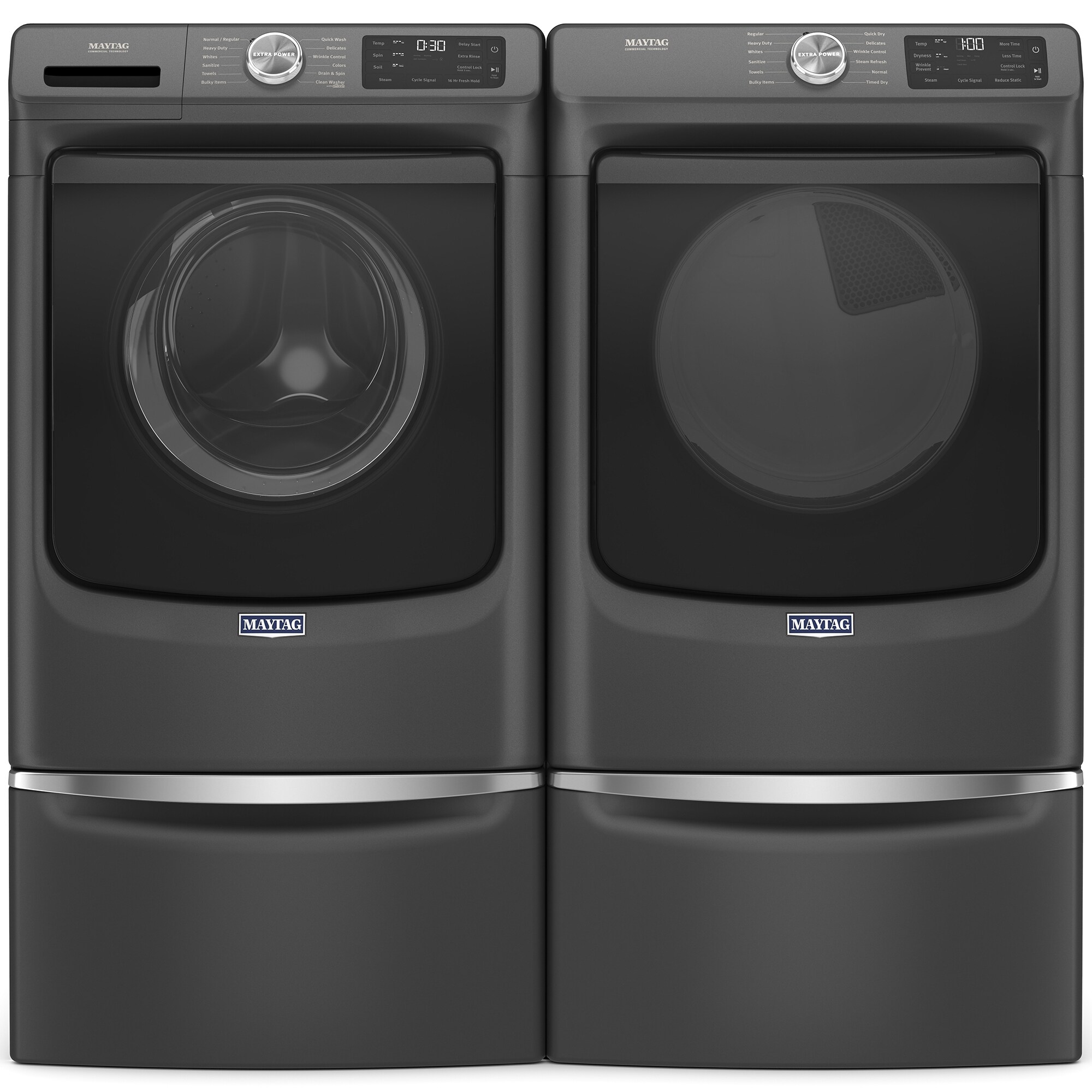 Maytag 27 in. 7.3 cu. ft. Stackable Electric Dryer with Extra Power ...