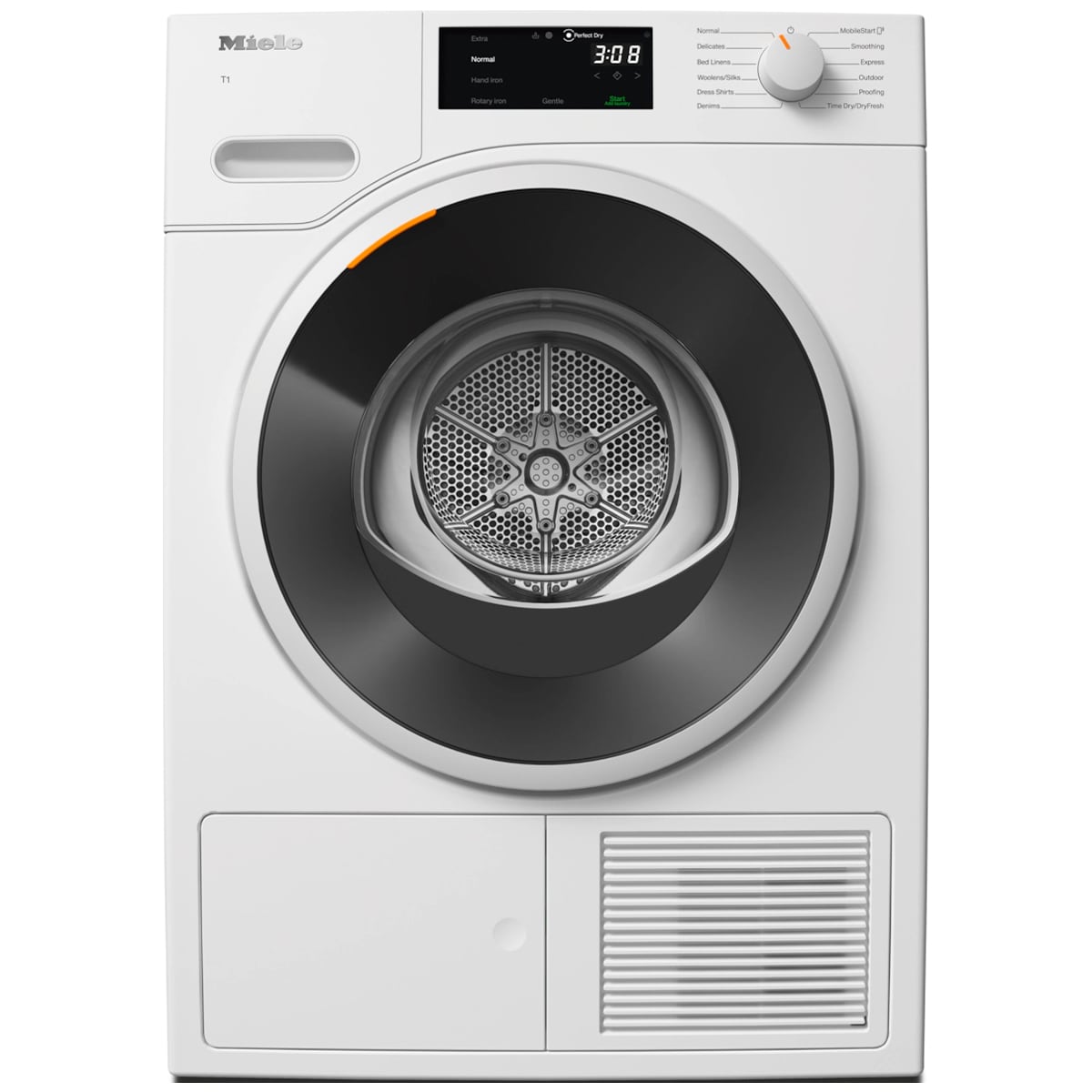 Miele 24 in. 4.0 cu. ft. Smart Stackable Ventless Electric Dryer with ...