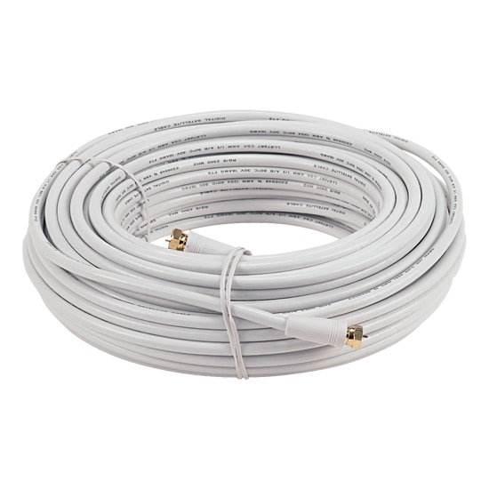 RCA 50' RCA RG6 Coaxial Cable - White (VHW112X)