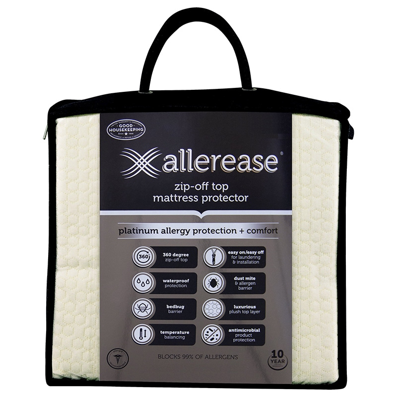 AllerEase Platinum Allergy Protection Encasement with Zip-Off Top Mattress Protector - King (8816ATC)