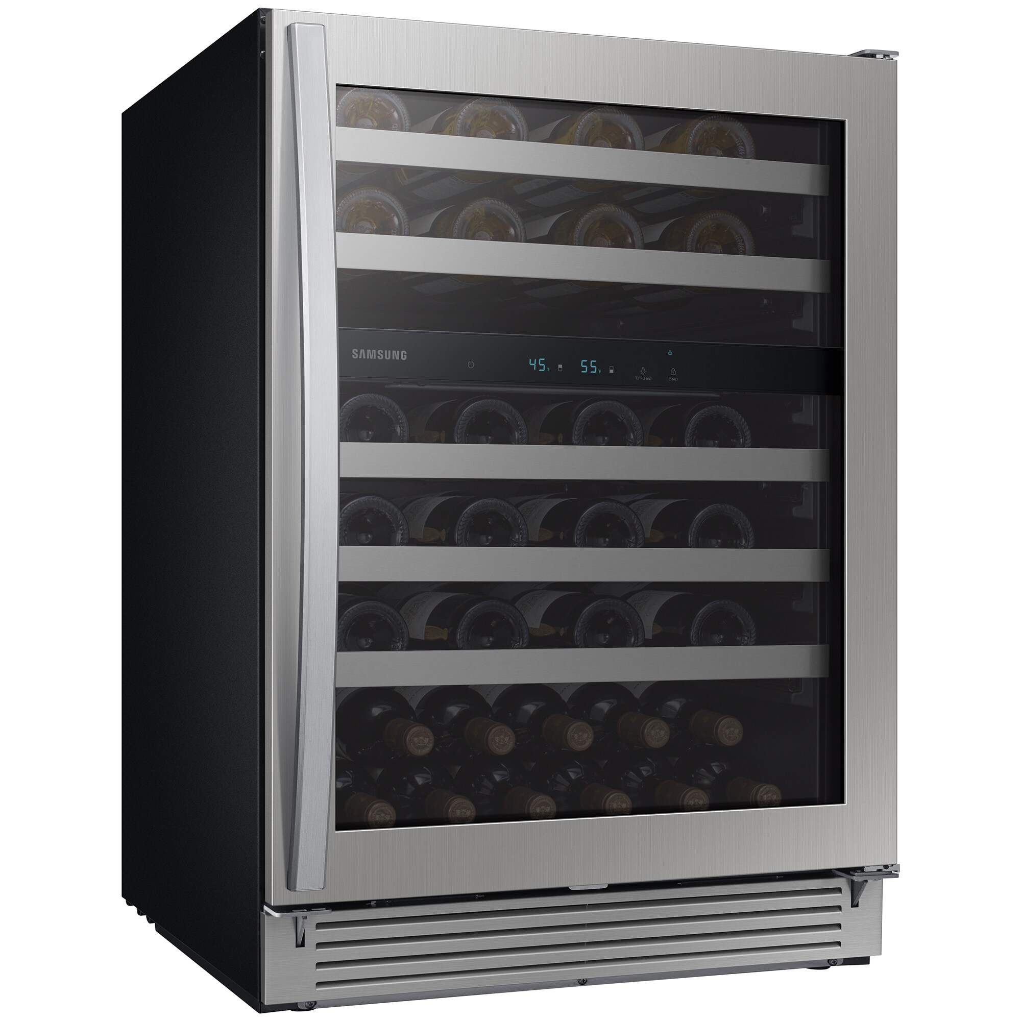 Samsung 24 In. Freestanding Wine Cooler With Dual Zones & 51 Bottle ...