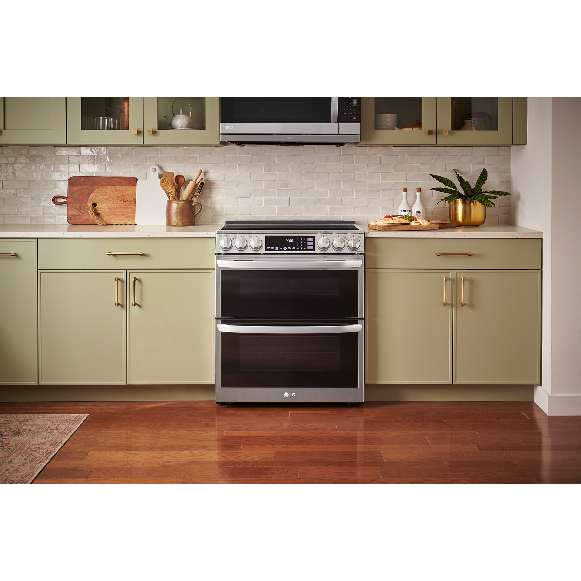 LG 30 in. 7.3 cu. ft. Smart Air Fry Convection Double Oven Slide-In ...