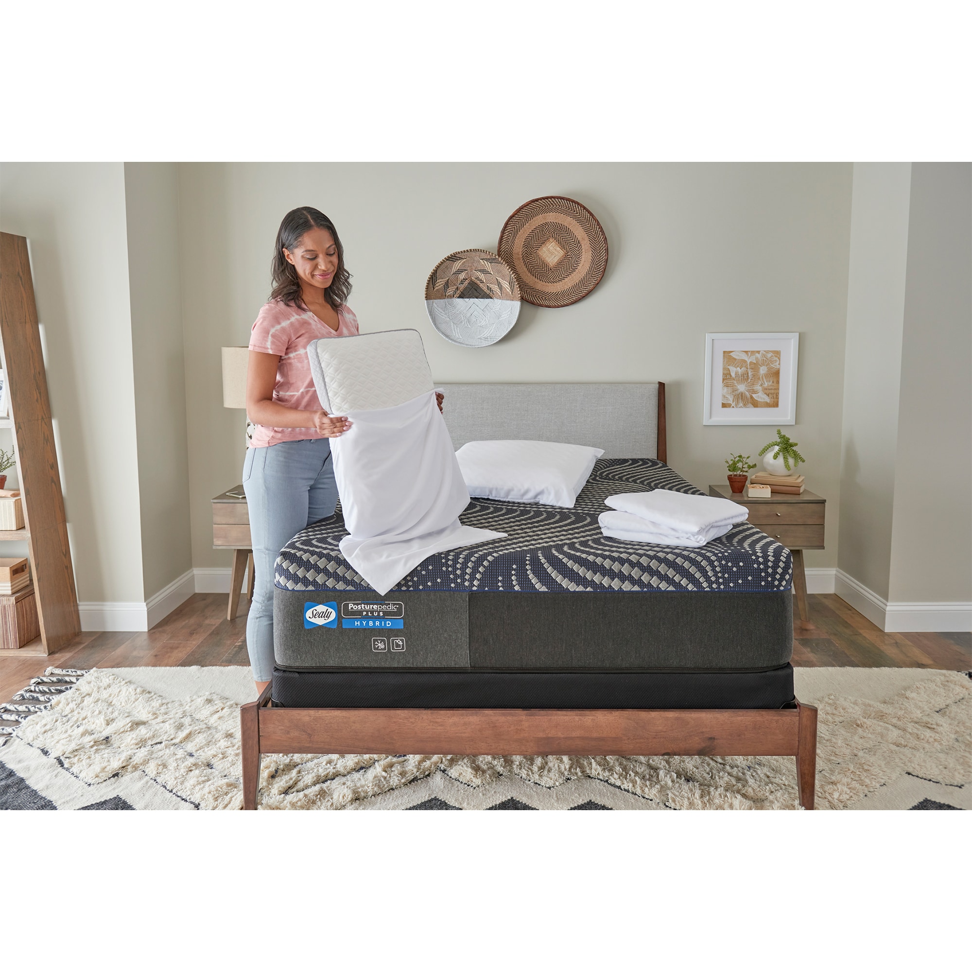 Sealy Albany Posturepedic Plus Hybrid Medium Firm - Queen Mattress | P ...