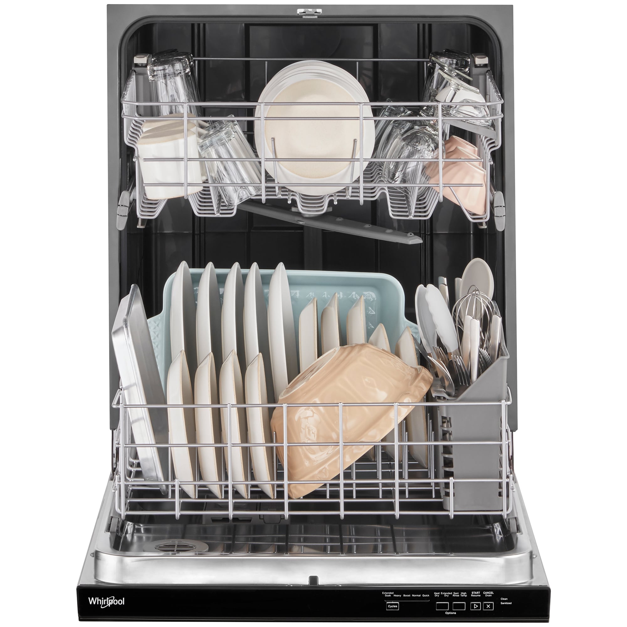 Whirlpool 24 in. Built-In Dishwasher with Top Control, 55 dBA Sound ...