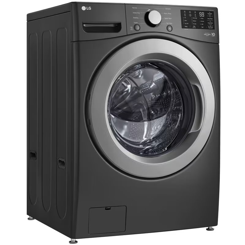 LG 27 in. 5.0 cu. ft. Stackable Front Load Washer with 6 Motion ...