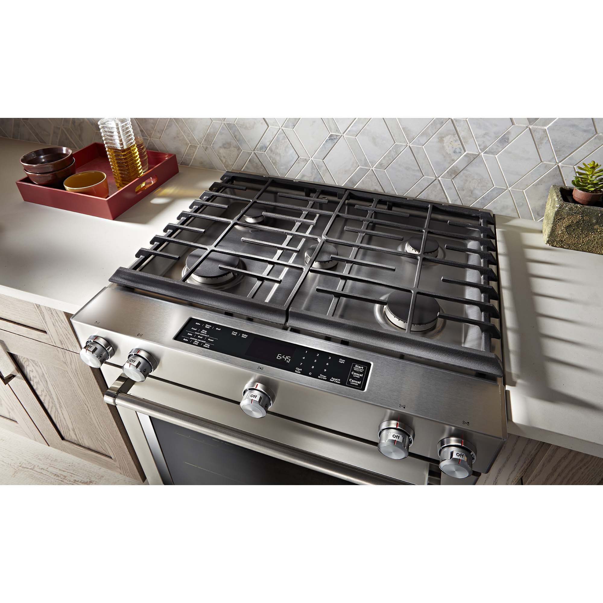 KitchenAid 30 in. 7.1 cu. ft. Convection Oven Slide-In Dual Fuel Range ...