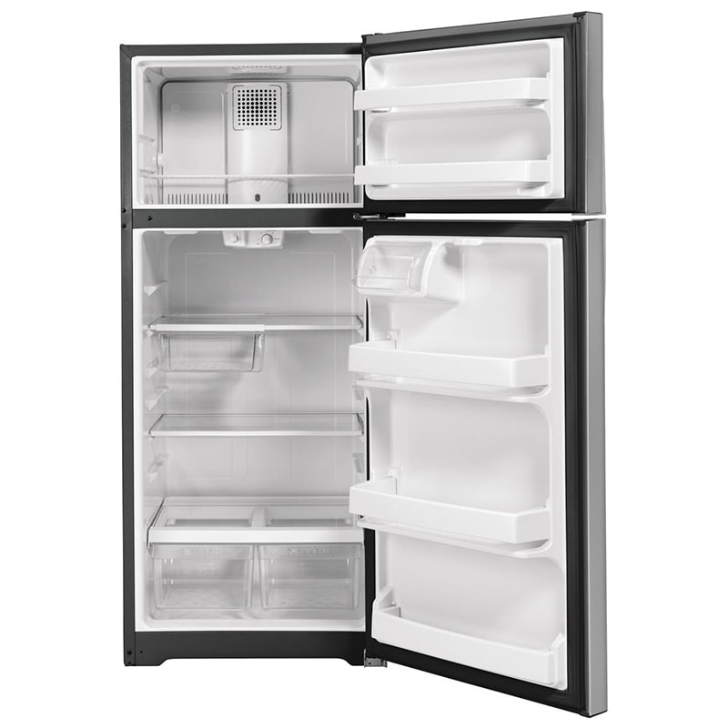 GE 28 in. 17.5 cu. ft. Top Freezer Refrigerator Stainless Steel P.C