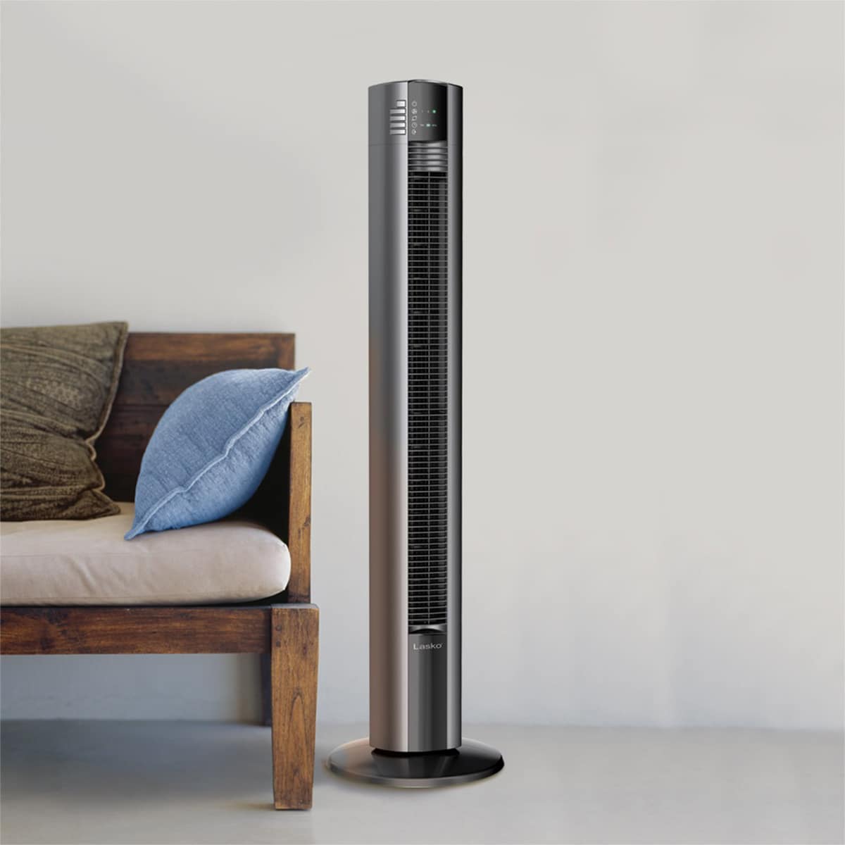 Lasko 48 in. Oscillating Tower Fan with 3 Speed Settings & Remote ...