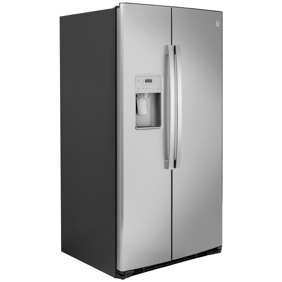 Ge 36 In 25 1 Cu Ft Side By Side Refrigerator With External Ice