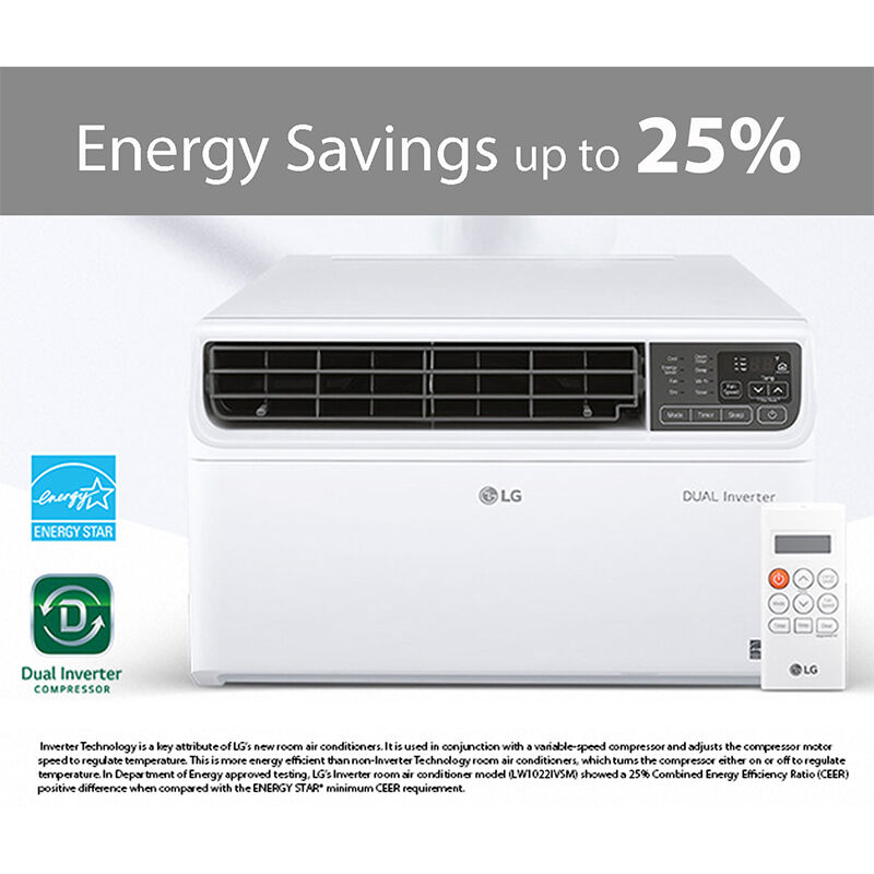 Lg 10000 Btu Smart Energy Star Window Air Conditioner With Dual Inverter Sleep Mode And Remote 0742