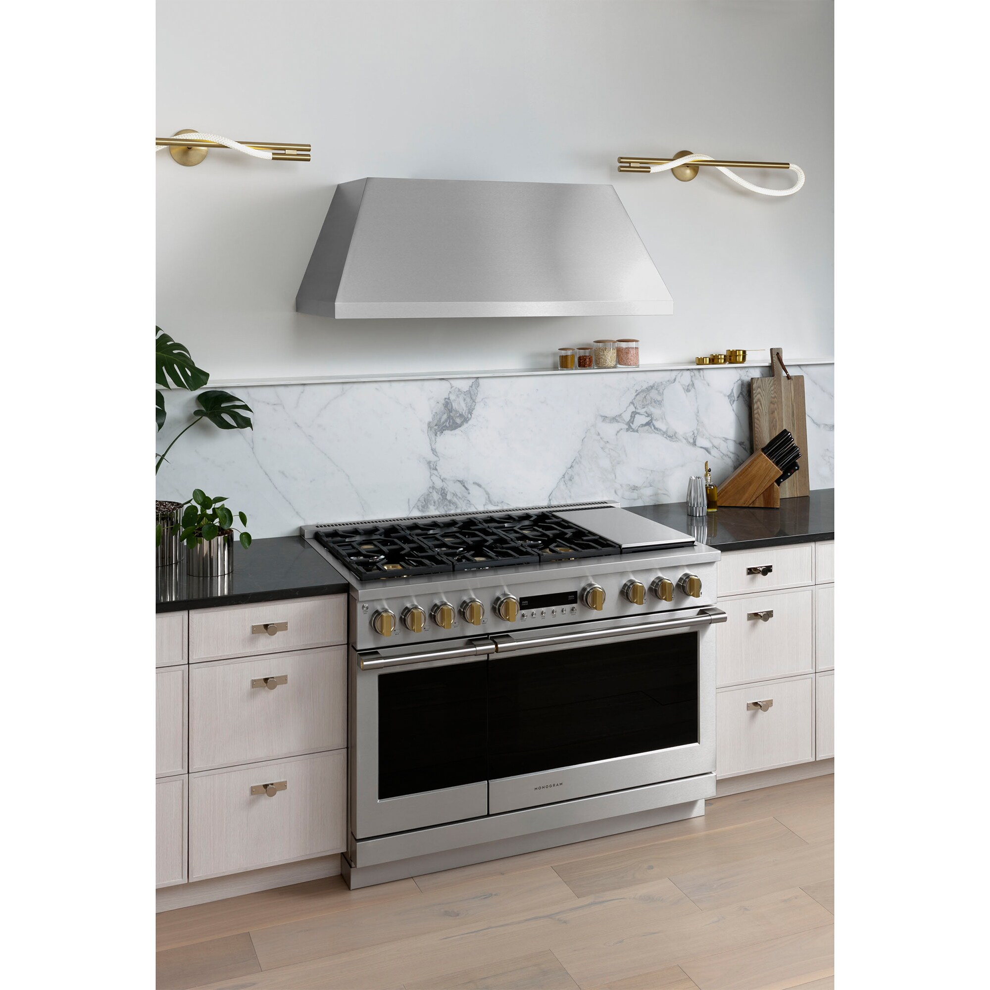 Monogram 48 in. Standard Style Range Hood with 4 Speed Settings, 1220 ...