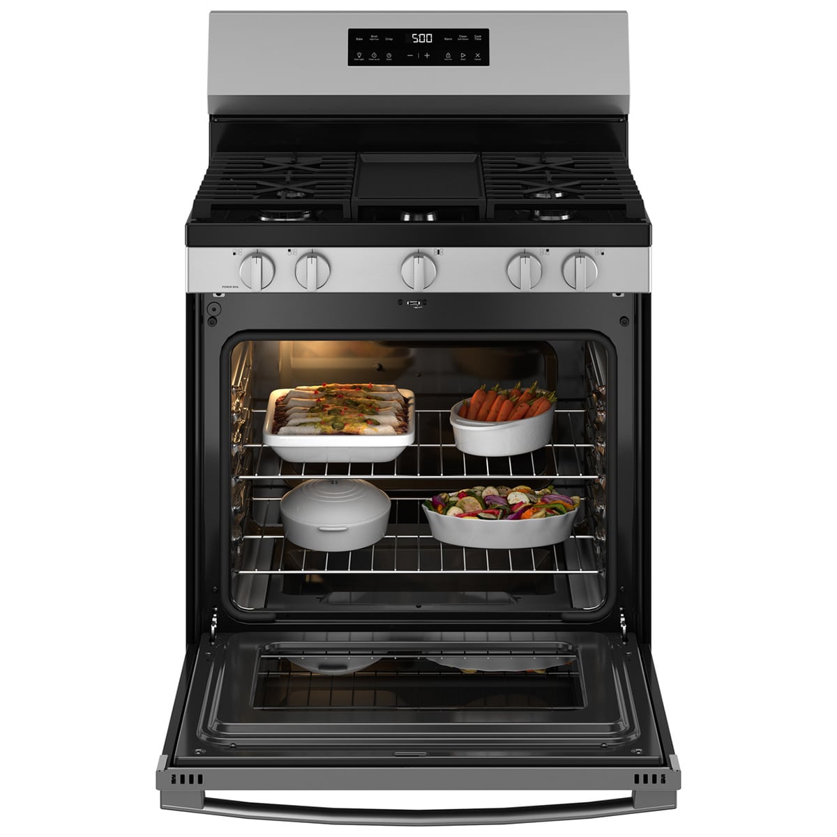 GE 500 Series 30 in. 5.3 cu. ft. Oven Freestanding Natural Gas Range ...