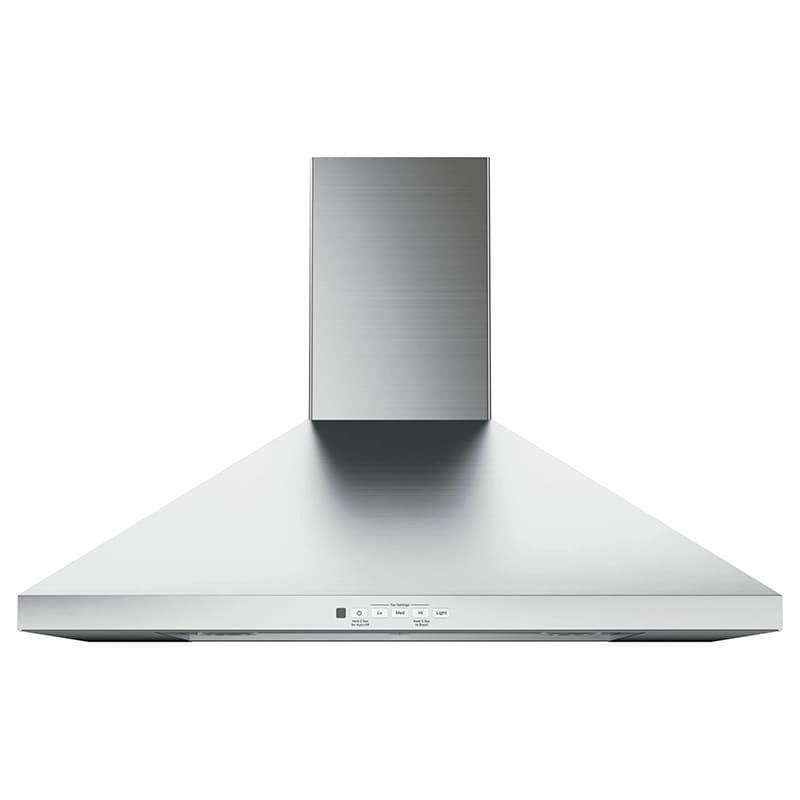 GE 36 in. Chimney Style Range Hood with 4 Speed Settings, 350 CFM ...