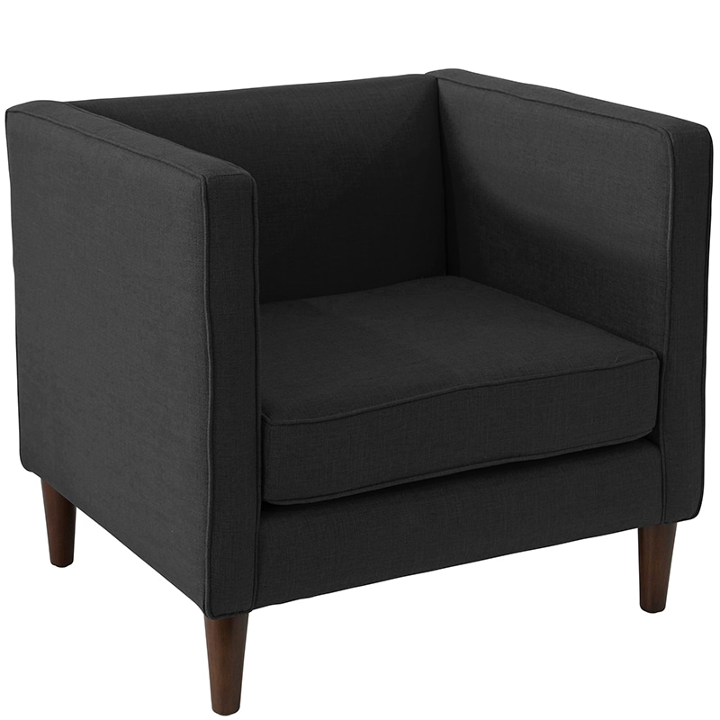 Skyline Furniture Club Chair in Zuma Fabric - Caviar Black (3305ZMCVR)