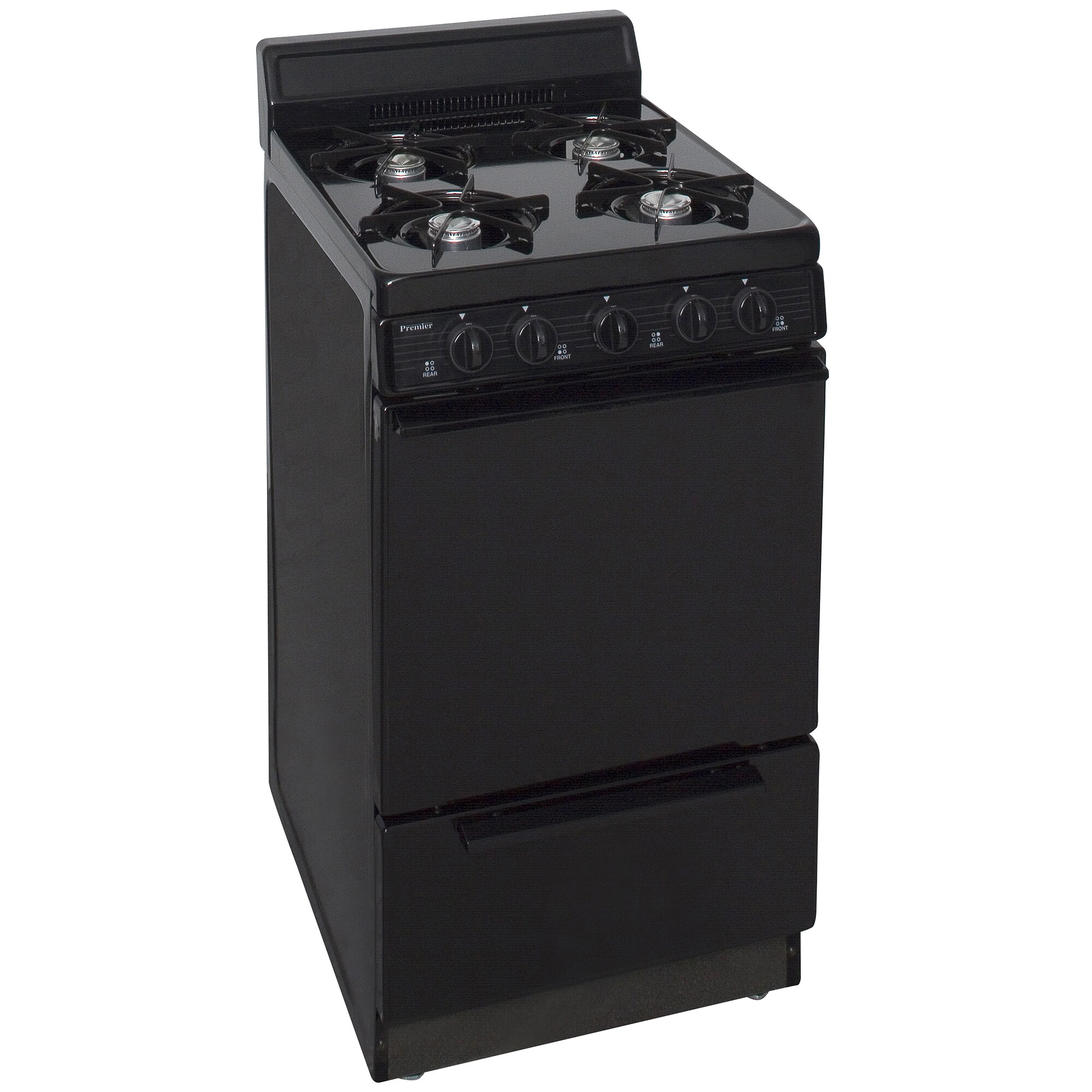 Premier 20 in. 2.4 cu. ft. Oven Freestanding Gas Range with 4 Open ...