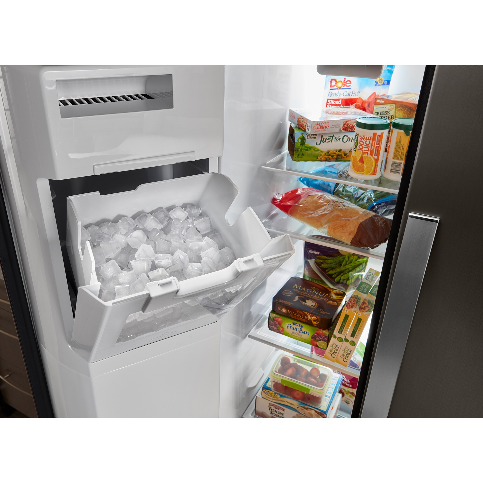 Whirlpool 36 in. 28.5 cu. ft. Side-by-Side Refrigerator with External ...