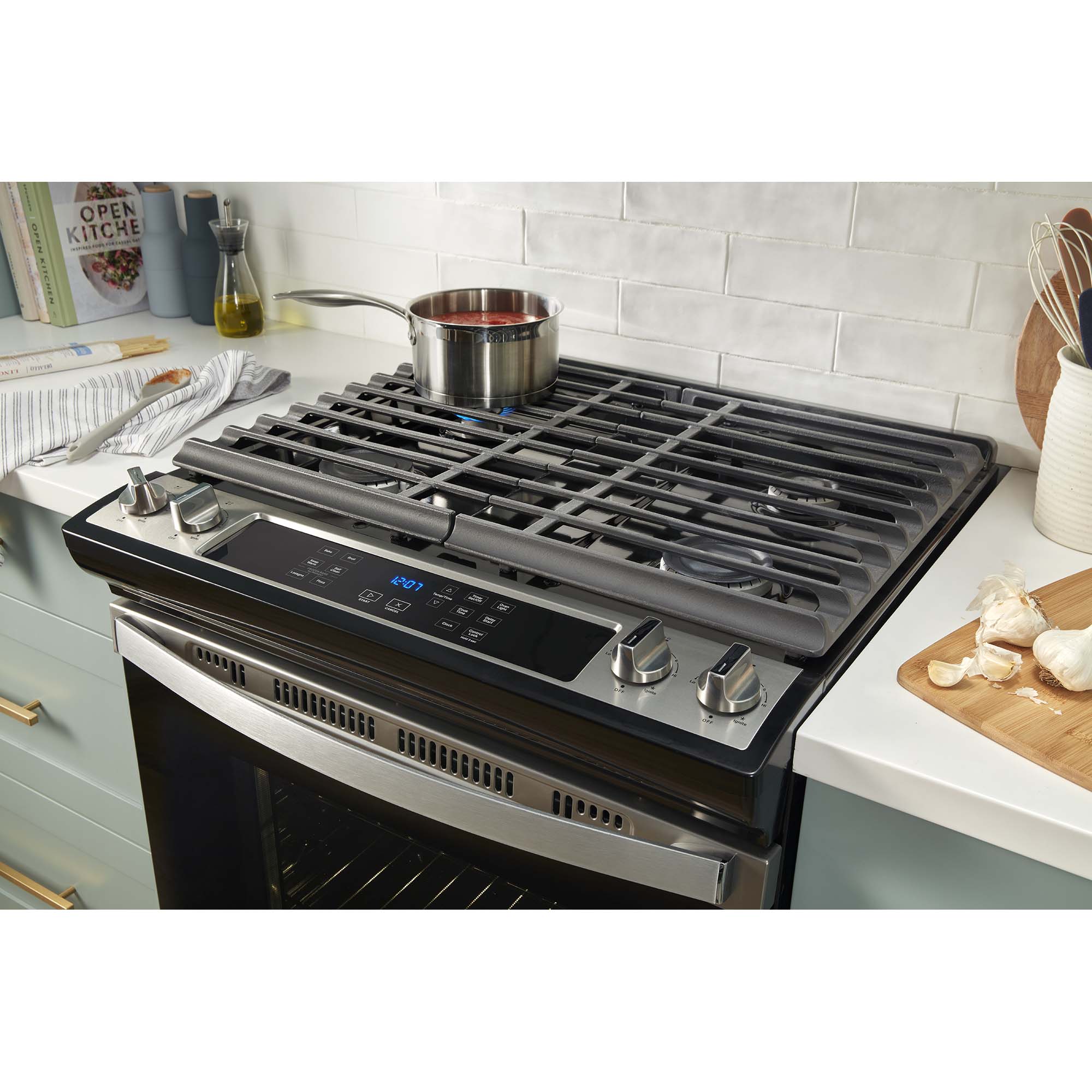 Whirlpool 30 in. 5.0 cu. ft. Oven Slide-In Gas Range with 4 Sealed ...