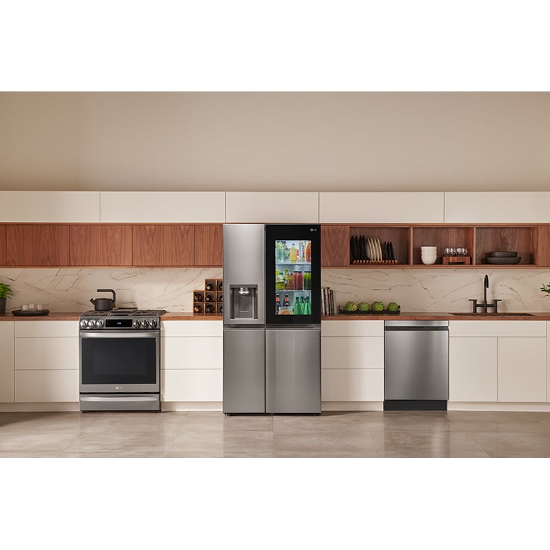 LG InstaView Series 36 in. 27.1 cu. ft. Smart Side-by-Side Refrigerator ...