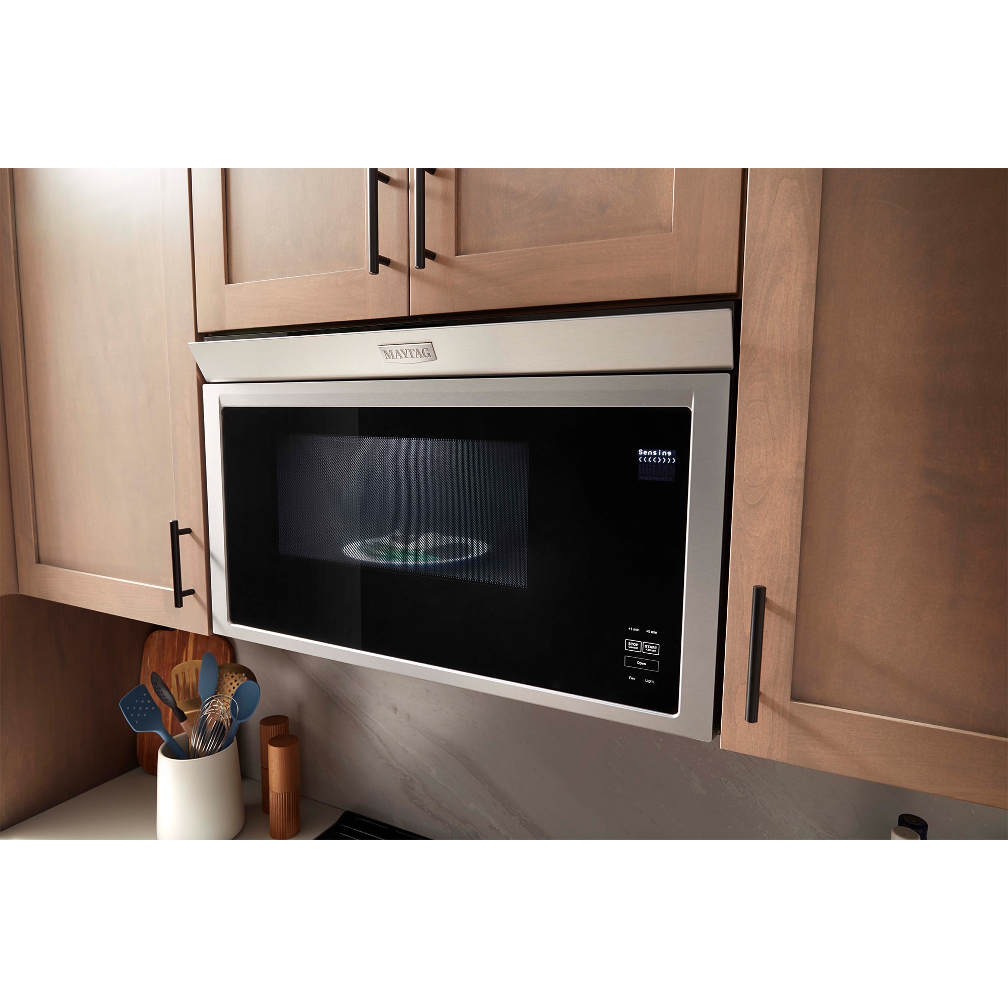 Maytag 30 in. 1.1 cu. ft. Over-the-Range Microwave with 10 Power Levels ...