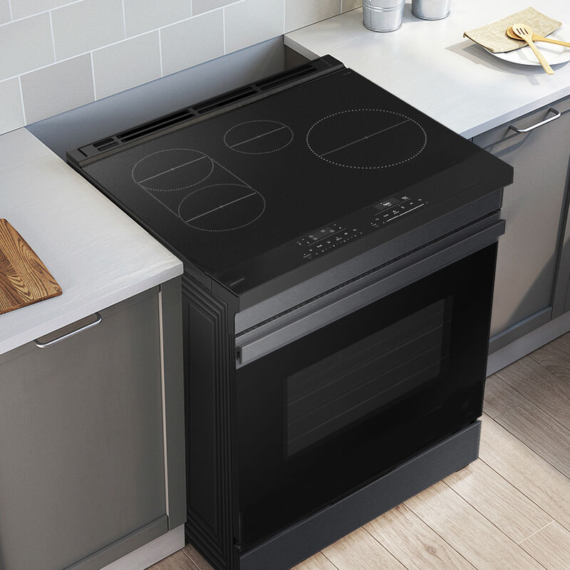 Samsung Bespoke 30 in. 6.3 cu. ft. Smart Oven Slide-In Electric Range ...