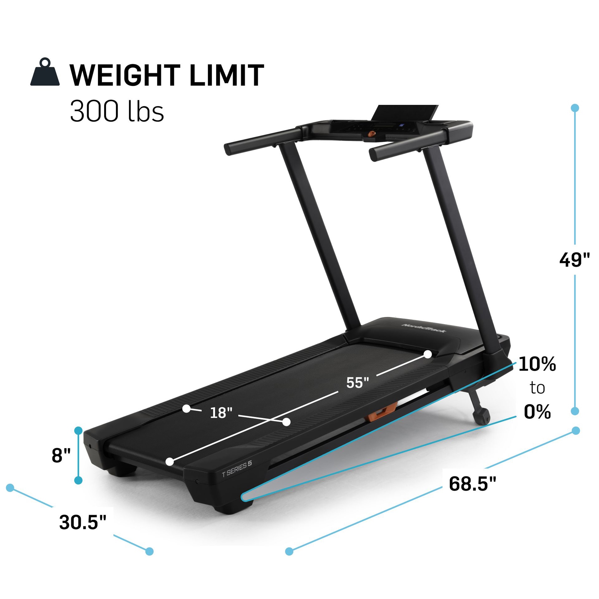 Nordictrack T Series 5 Treadmill, , hires