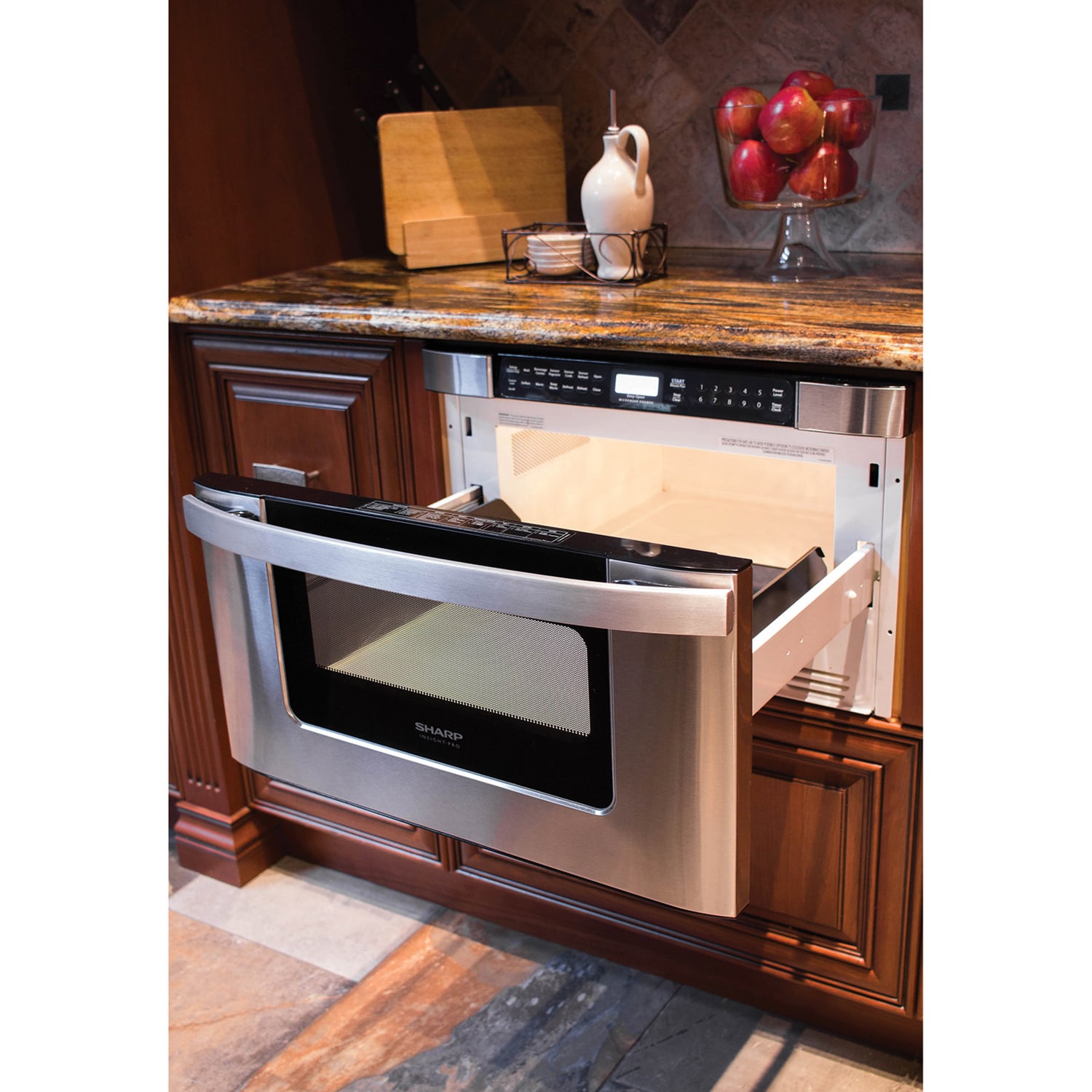 Sharp 24 in. 1.2 cu. ft. Microwave Drawer with 11 Power Levels & Sensor ...