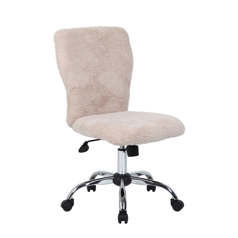 Boss Tiffany Task Chair in Sherpa Fur Fabric,Cream (B220-FCRM)