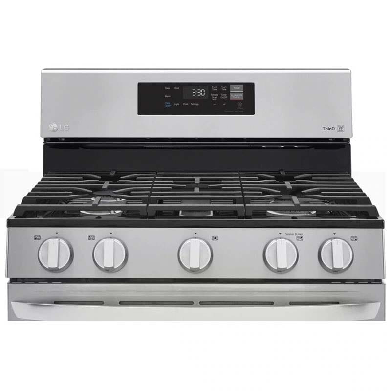 LG 30 in. 5.8 cu. ft. Smart Oven Freestanding Gas Range with 5 Sealed ...