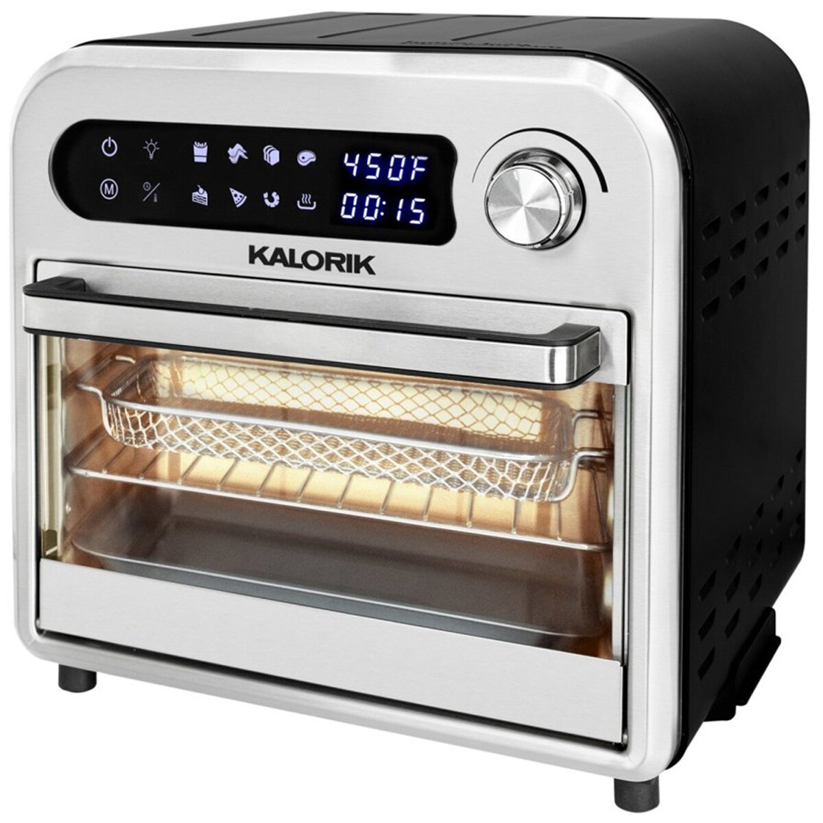 Kalorik 12.6 Qt. Digital Air Fryer Oven - Stainless Steel Black 