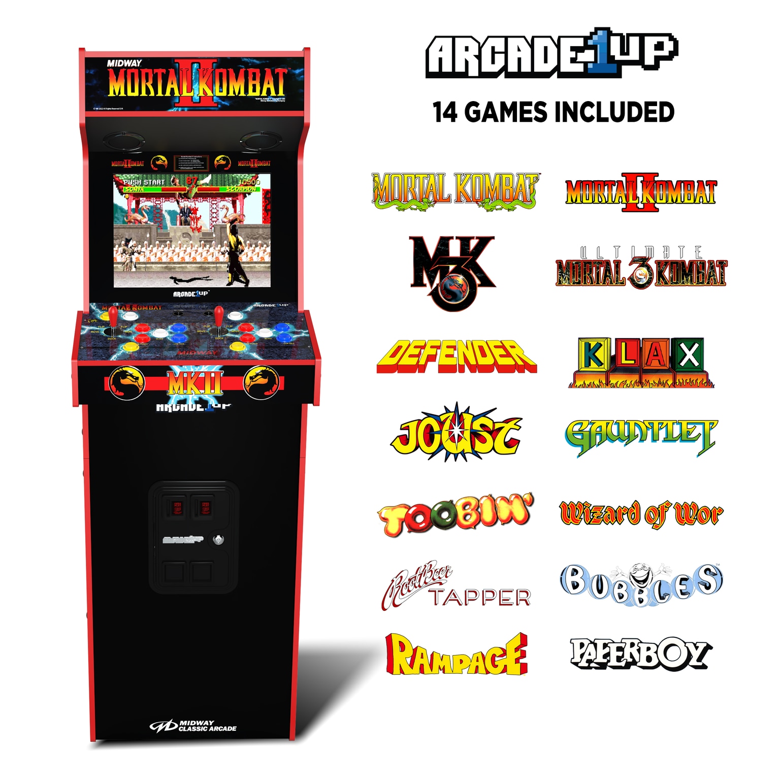 Arcade1up Mortal Kombat II Deluxe Arcade Game | P.C. Richard & Son