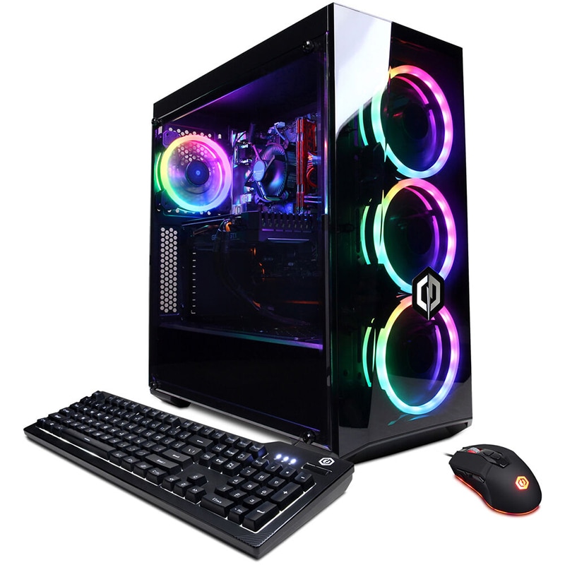 CyberpowerPC Gamer Xtreme with Intel Core i5-11600KF 3.9GHz CPU, 16GB RAM, 1TB PCI-E NVMe SSD, NVIDIA GeForce RTX 3060, 1TB PCI-E NVMe SSD, Win 10 (GXI11140CPGV7)