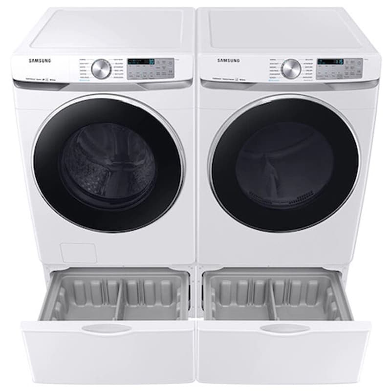 Samsung 27 in. 7.5 cu. ft. Smart Stackable Gas Dryer with Sanitize+ ...